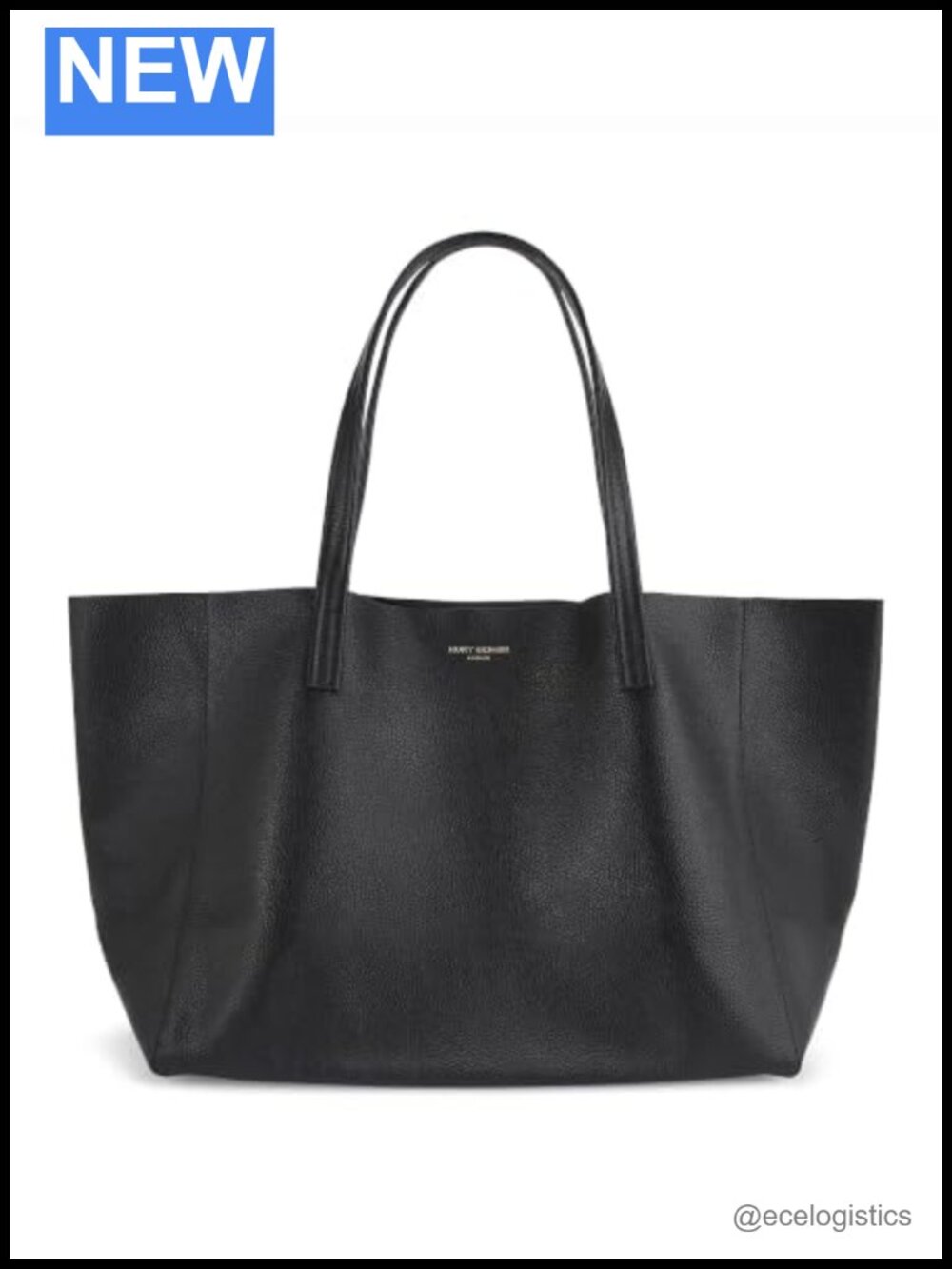 Vintage Designer Leather Tote Satchel with Handles - Women's Handbag
